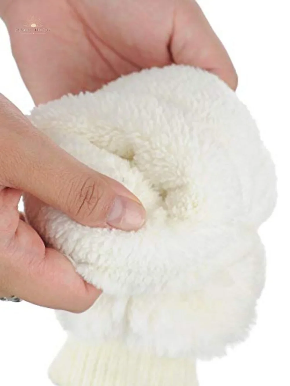 Women's Faux Fur Convertible Mittens with Fingerless Design, Sherpa Lined, Flap